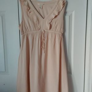 H&M Dress Pink V Neck Elastic waist Maternity M